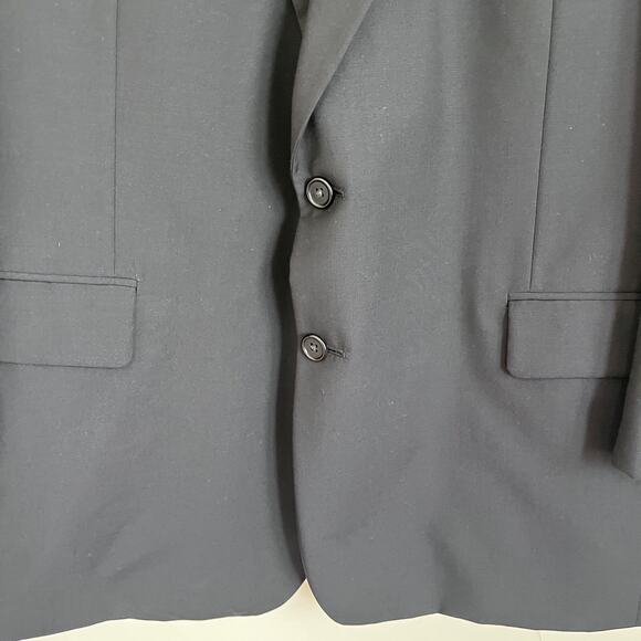 Hickey Freeman Collection Boardroom Wool Cashmere Mens Blazer Size 46R Black - Picture 5 of 11